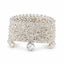 Argent — wide silver-tone woven ring by ArtsWeave, isolated on a white background