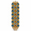 Azura — blue medallion statement bracelet by ArtsWeave, isolated on a white background
