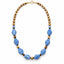Caelum — blue geometric beaded necklace by ArtsWeave, isolated on a white background