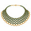 Viridia — green woven collar necklace by ArtsWeave, isolated on a white background