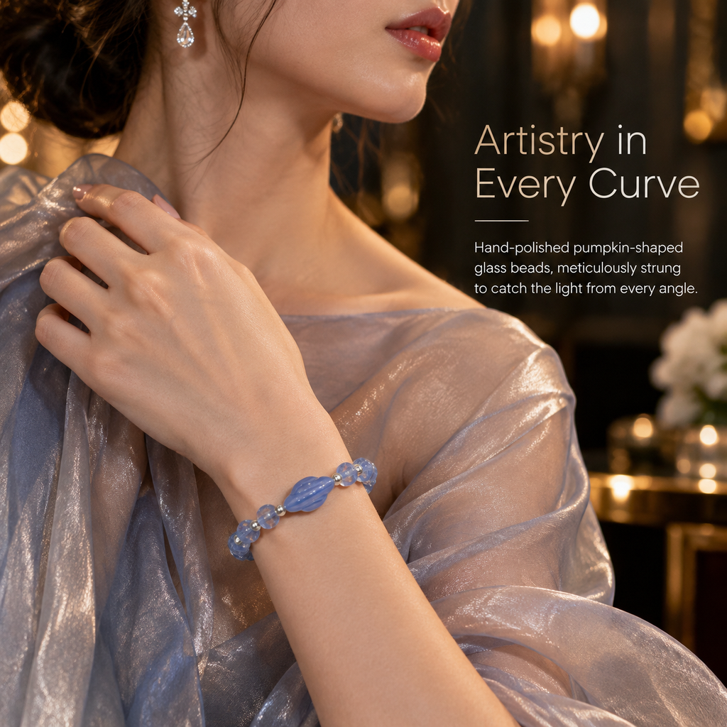 Brume — periwinkle beaded bracelet by ArtsWeave, additional product gallery view.