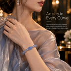Brume — periwinkle beaded bracelet by ArtsWeave, additional product gallery view.