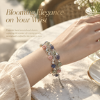 Floriel — sculptural floral cluster bracelet by ArtsWeave, additional product gallery view.