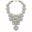 Eclat — clear statement bib necklace by ArtsWeave, isolated on a white background