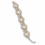Lunelle — silver-tone lace beaded bracelet by ArtsWeave, isolated on a white background