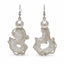 Undine — silver-tone sculptural drop earrings by ArtsWeave, isolated on a white background